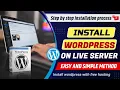 How to install WordPress on live server with free WordPress installation and setup
