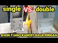 Download Lagu BIKIN TIANG KANOPI BAJA RINGAN YANG SIMPEL, RAPI DAN IRIT BAHAN