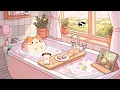 Cozy Bubble Bath Time with Cat Relaxing Lofi Beats Chill Study Sleep