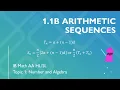 1 1b Arithmetic Sequences IB Math AA