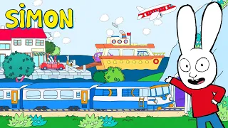¡El tren es súper rápido! 🚆 | Aprendemos los vehículos con Simon