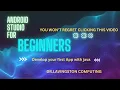 Create Your First Android App in Android Studio Java Beginner Friendly Tutorial