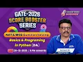 GATE 2026 DA Basics Programing in Python Score Booster Series NAT MSQ Question Solving