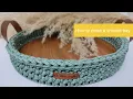 DIY I How to make a crochet tray using a timber tray base I Ahsap tabanli tepsi yapimi Version 1