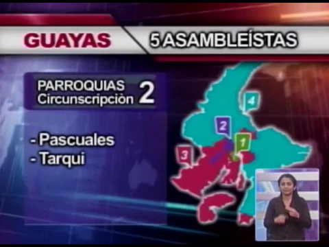Guayas dividida en 4 circunscripciones para las elecciones