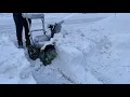 ALL NEW EGO 2 Stage Snow blower SNT2405 56v in 31inches wet heavy snow The Ultimate test