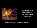Sunapee NH - 3rd Alarm Structure Fire with Injuries
