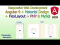 Responsive Angular login and register form with PHP Restful Api - 2020 Material Flex Layout