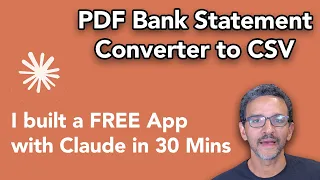 FREE App PDF to CSV Conversion Tool I built it with Claude