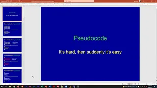 Programming in Python - Unit X Problem Solving pseudocoding