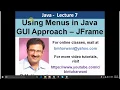 Create Menu in Java Swing GUI Approach Hindi