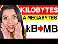 CONVERTIR de KILOBYTES a MEGABYTES EJEMPLOS y EXPLICACION COMPLETA