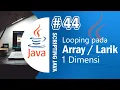 Java 44 - Looping on Arrays