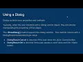 Introduction to Dialogs