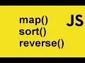 map sort and reverse in Javascript