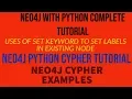 NEO4J NEO4J TUTORIAL Neo4j Python Neo4j Graph Database NEO4J SET NODE LABEL USING CYPHER PART 63