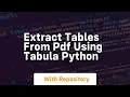 extract tables from pdf using tabula python