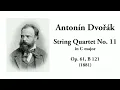 Dvořák: String Quartet No. 11 in C major, Op. 61, B 121 (with Score)