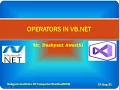 OPERATORS IN VB NET