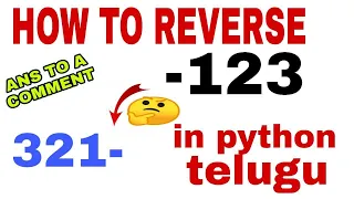 reverse of a number in python telugu reversing a number with special characters in telugu python