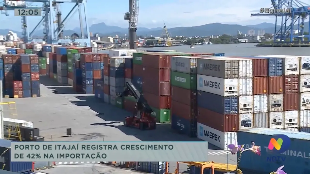 Porto de Itajaí registra crescimento de 42% na importação