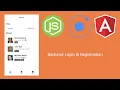 Nodejs Ionic Angular and MongoDB Full Stack App Backend Register and Login - Part 1