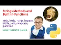 Python String Methods with Practical Example Part 2 String built in functions Hindi