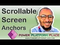 Create Anchors from a menu in a Scrollable Screen in Canvas PowerApps