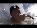 Surfing High Tower Beach small waves first winter swell