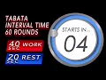 Interval timer - 40 sec work 20 sec rest