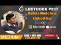 237 Delete Node in a Linked List Java Hindi