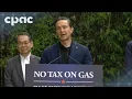 Conservative Leader Pierre Poilievre speaks with reporters in Vancouver - August 16 2026