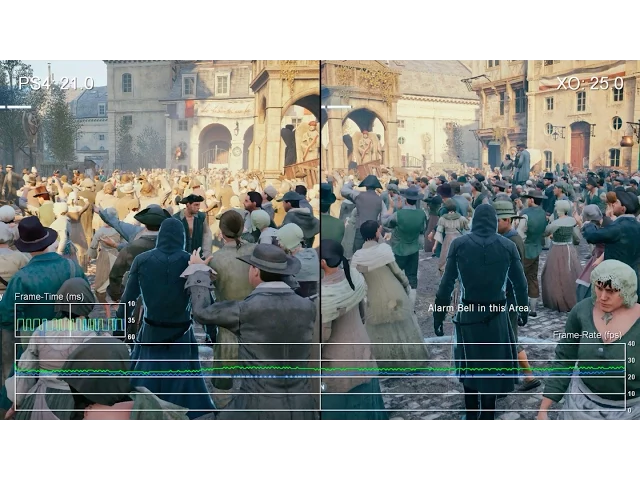 Assassin's Creed Unity: PS4 vs Xbox One Gameplay Frame-Rate Test