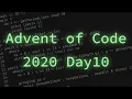 Day 10 Adapter Array Advent of Code 2020