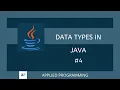 Data Types in Java Explained by Poojan Pandya Java in 2020