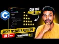 Right Triangle Pattern in C Pattern Printing for Beginners