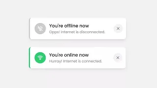 Detect Internet Connection Status in HTML CSS JavaScript