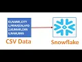 CSV Data load into Snowflake Table