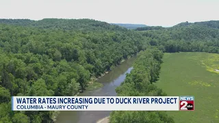 Water rates in Columbia TN increasing due to Duck River project