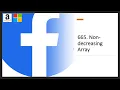 Non decreasing Array LeetCode 665 Array Greedy Facebook Amazon Microsoft