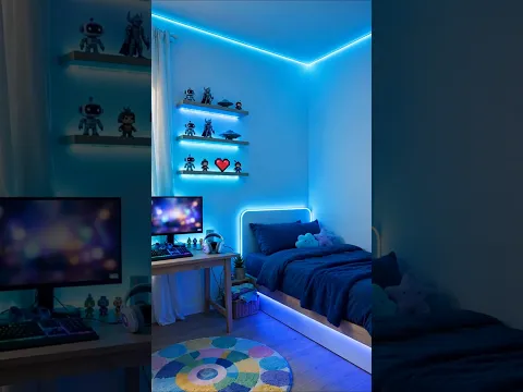 BORING Room → EPIC LED Gaming Room Makeover! 🎮✨ #ytshorts