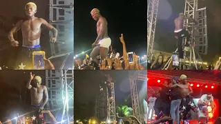 nigerian superstar u0026 zazuu hitmaker portable causes big problem at labadi beach goes almost nak d 