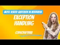 Exception Handling try catch finally block explained