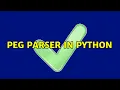 PEG parser in Python