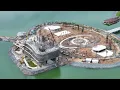 Great new update see the development and changes to the building site in the middle of the lake