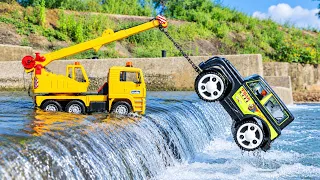 Jcb Truck Cartoon video ! Jcb Tipper Thar Accident Deep River Pulling Out New Crane Thar jcb ? CSToy