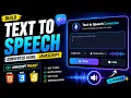 Build Text to Speech Converter using JavaScript Beginner Project