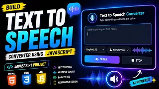 Build Text to Speech Converter using JavaScript Beginner Project