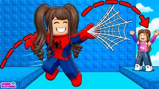 VIREI O HOMEM-ARANHA E SAÍ VOANDO POR AÍ - ROBLOX