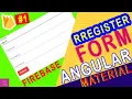 Angular Material Register Form With Firebase Angular Material Ujjwal Technical Tips